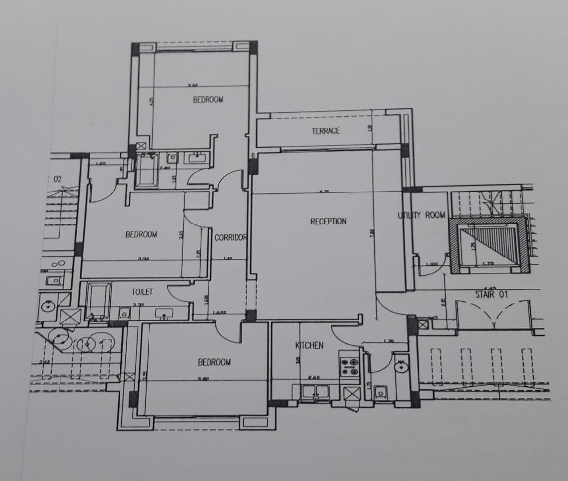 Floor plan for duplex at Etapa