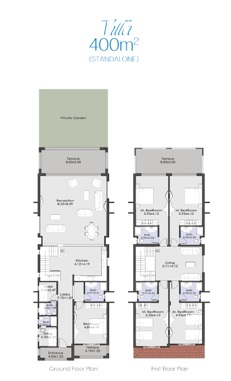 Floor plan for villa at La Vista Bay East