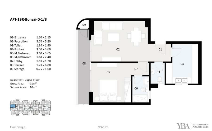 Floor plan for apartment at The Curve
