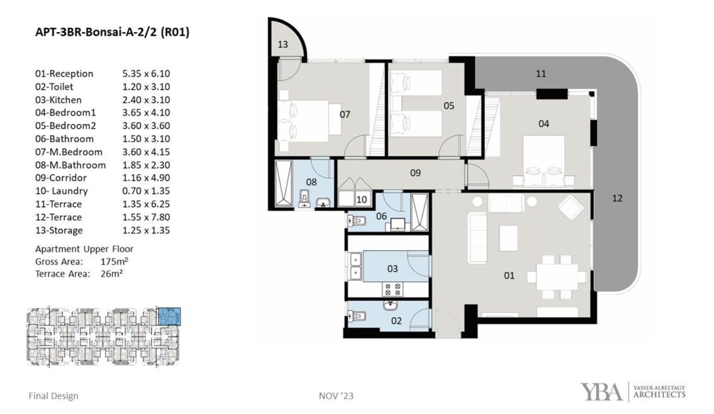 Floor plan for apartment at The Curve