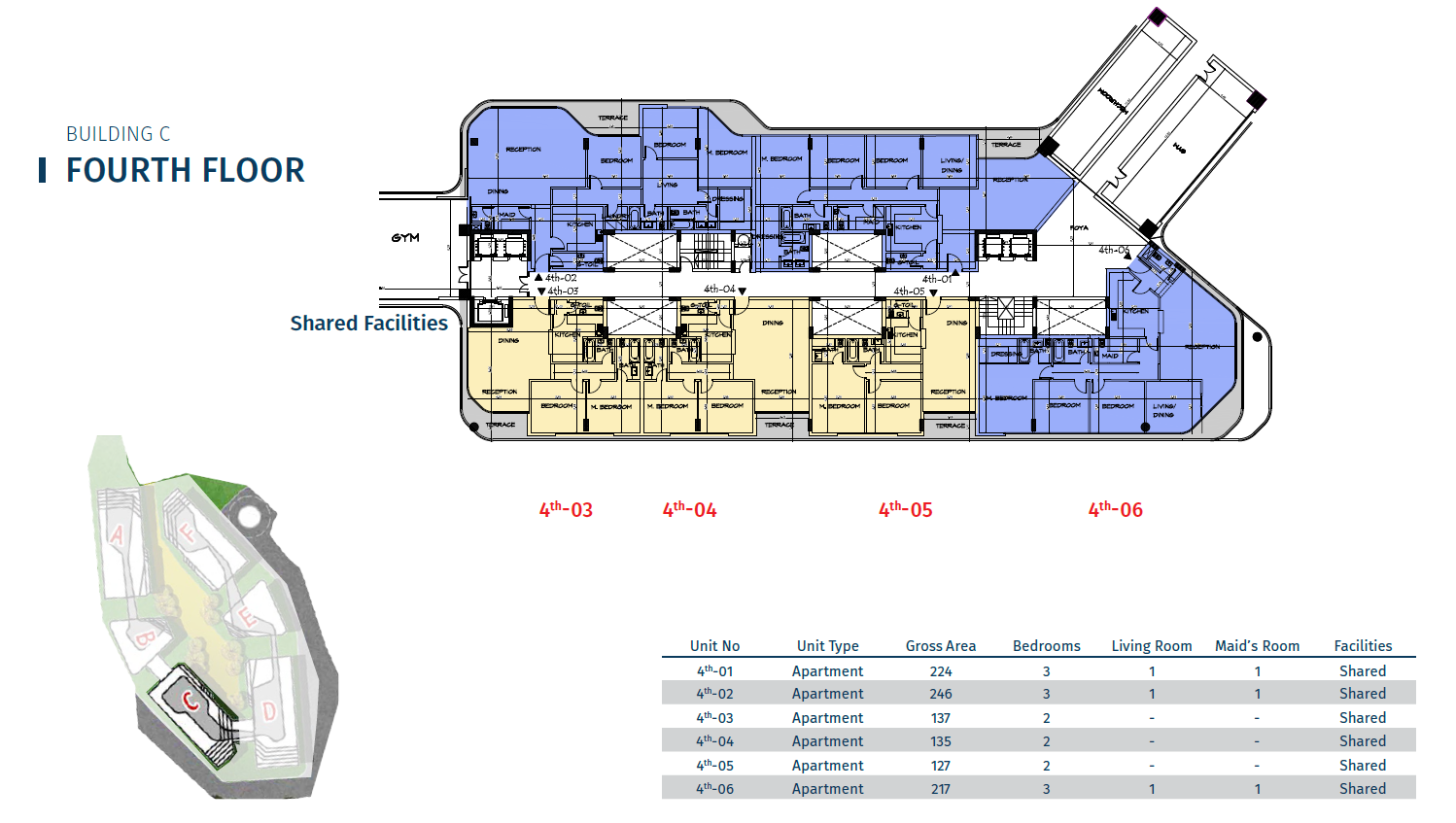 Floor plan for apartment at Bloomfields