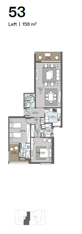 Floor plan for apartment at Ever