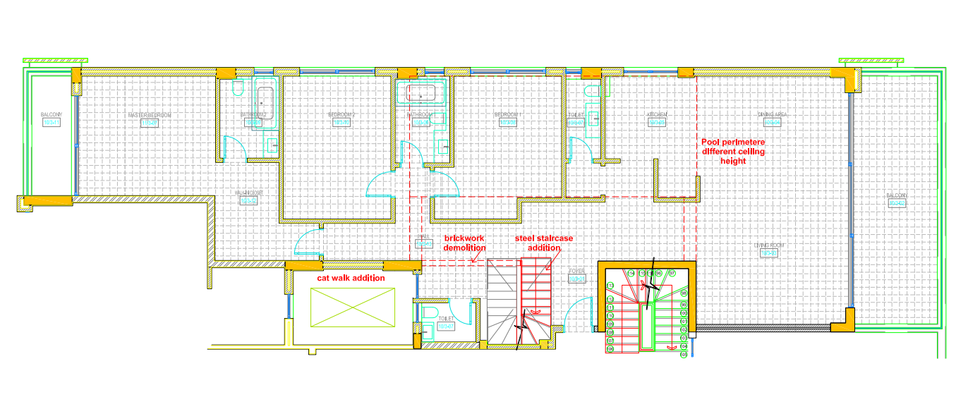 Floor plan for penthouse at Lake View Residence