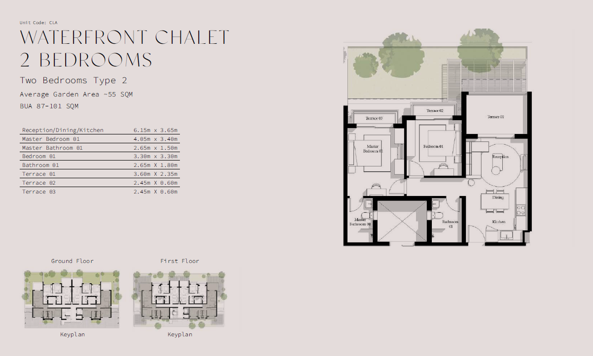 Floor plan for apartment at Ayla Jefaira