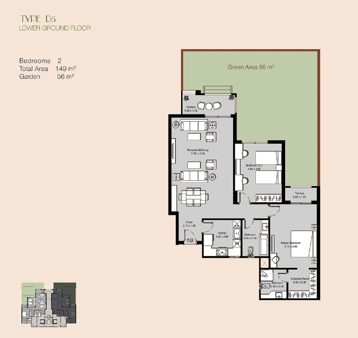 Floor plan for apartment at Ninety Avenue