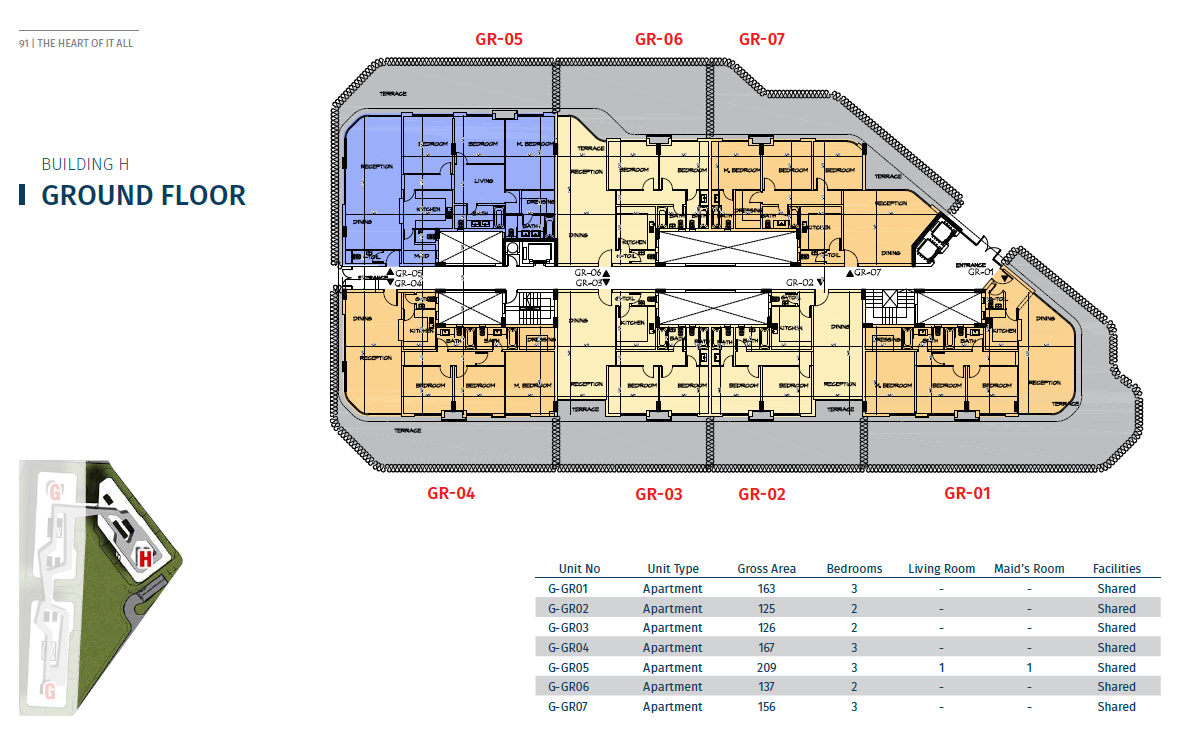 Floor plan for apartment at Bloomfields