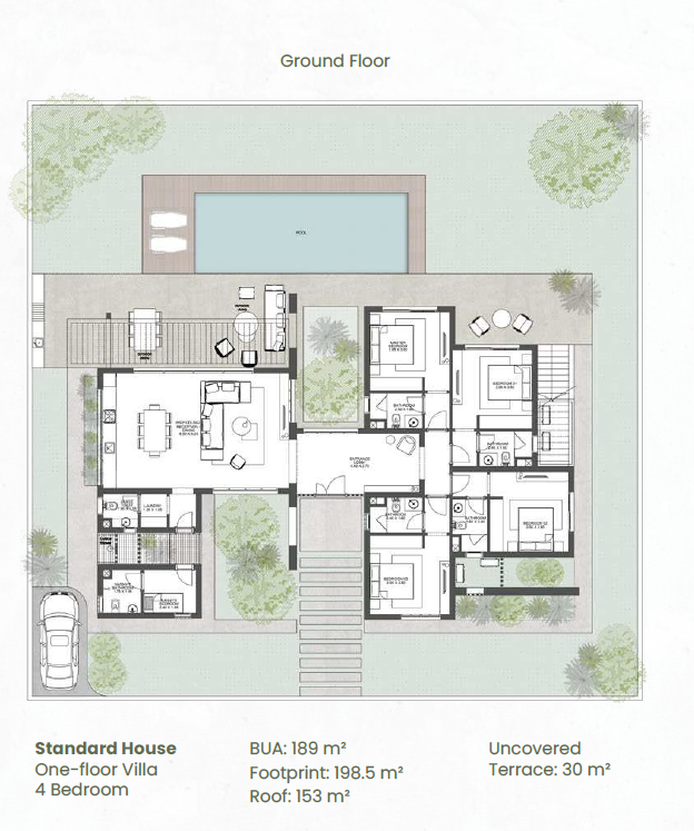 Floor plan for villa at Makadi Heights