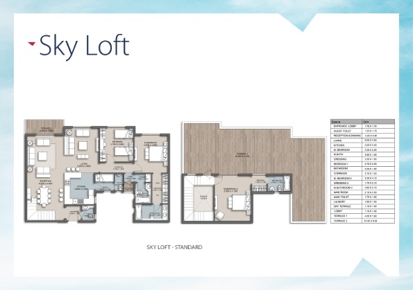 Floor plan for penthouse at The Loft