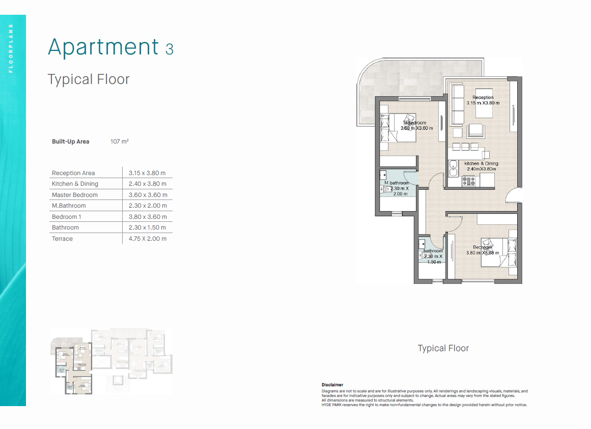 Floor plan for chalet at Hyde Park North - Seashore