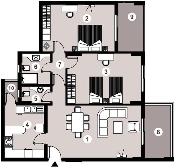 Floor plan for apartment at Downtown New Alamein
