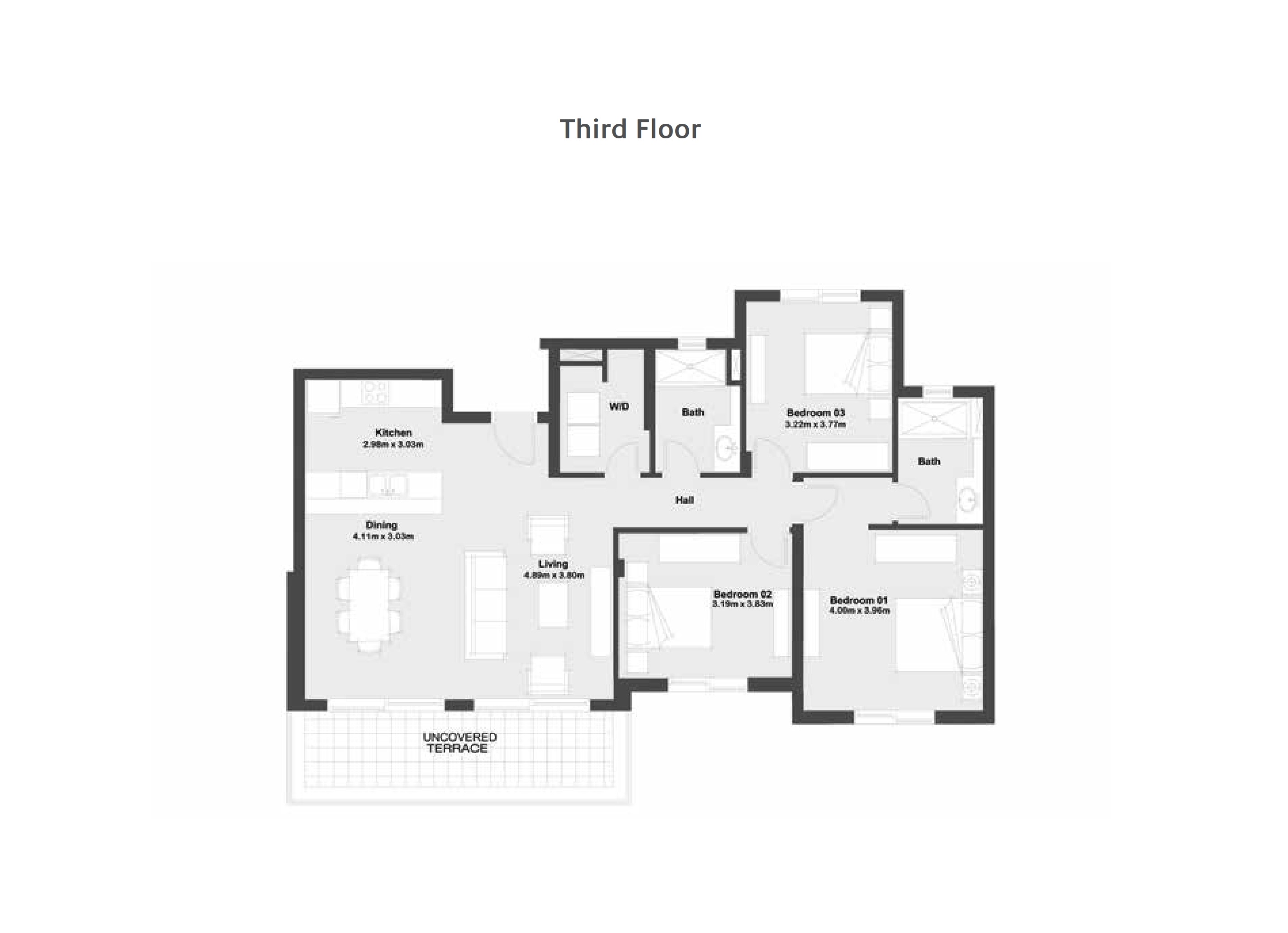 Floor plan for chalet at Marassi