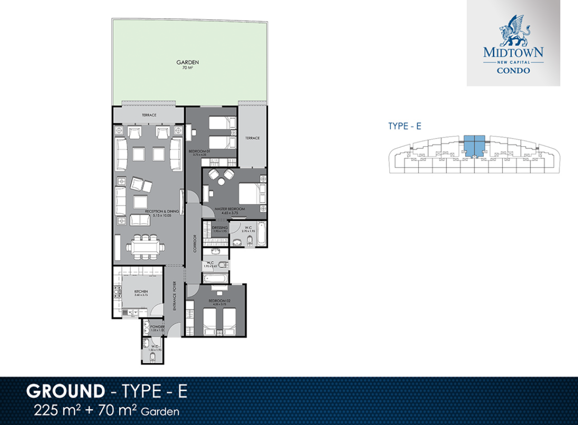 Floor plan for apartment at Midtown condo