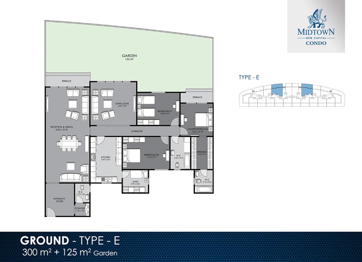 Floor plan for apartment at Midtown condo