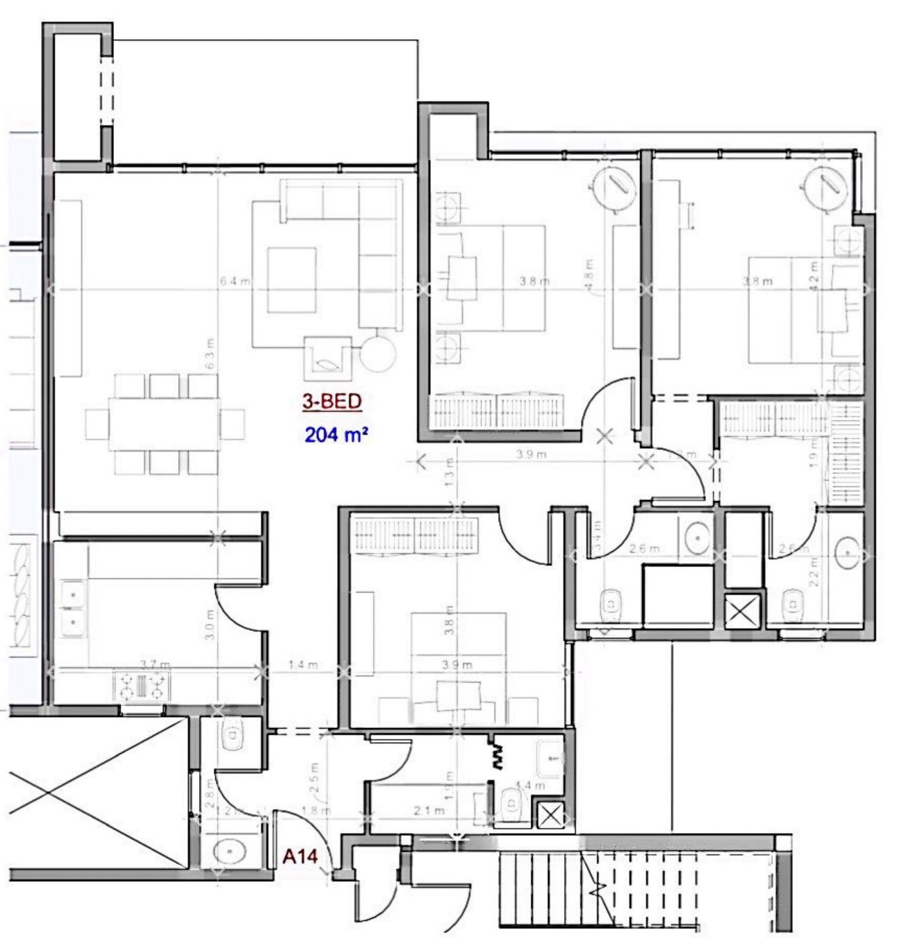 Floor plan for apartment at The View Waterway
