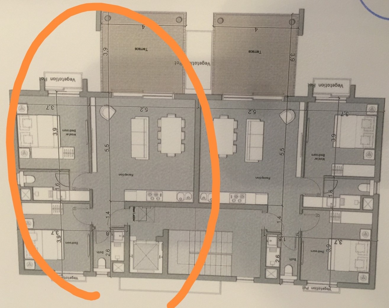 Floor plan for chalet at Elara Il Monte Galala