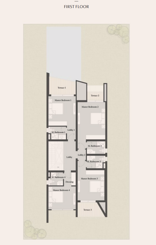 Floor plan for villa at Carnelia