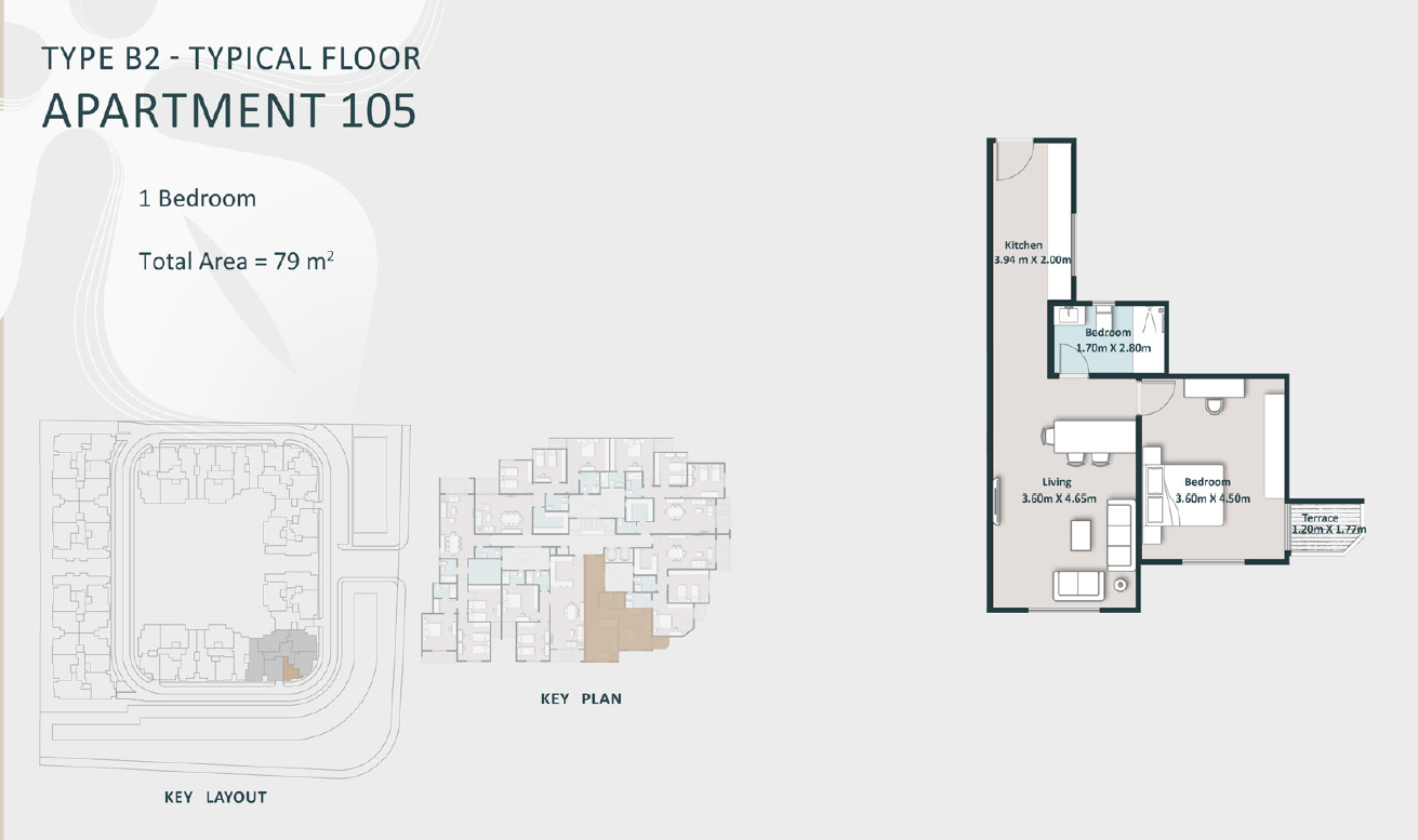 Floor plan for apartment at Cattleya
