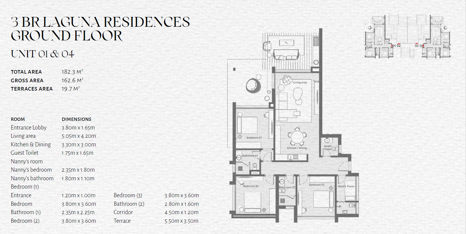 Floor plan for chalet at The Med
