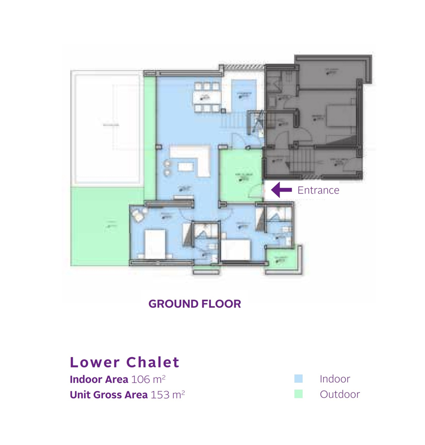 Floor plan for villa at Reef Town