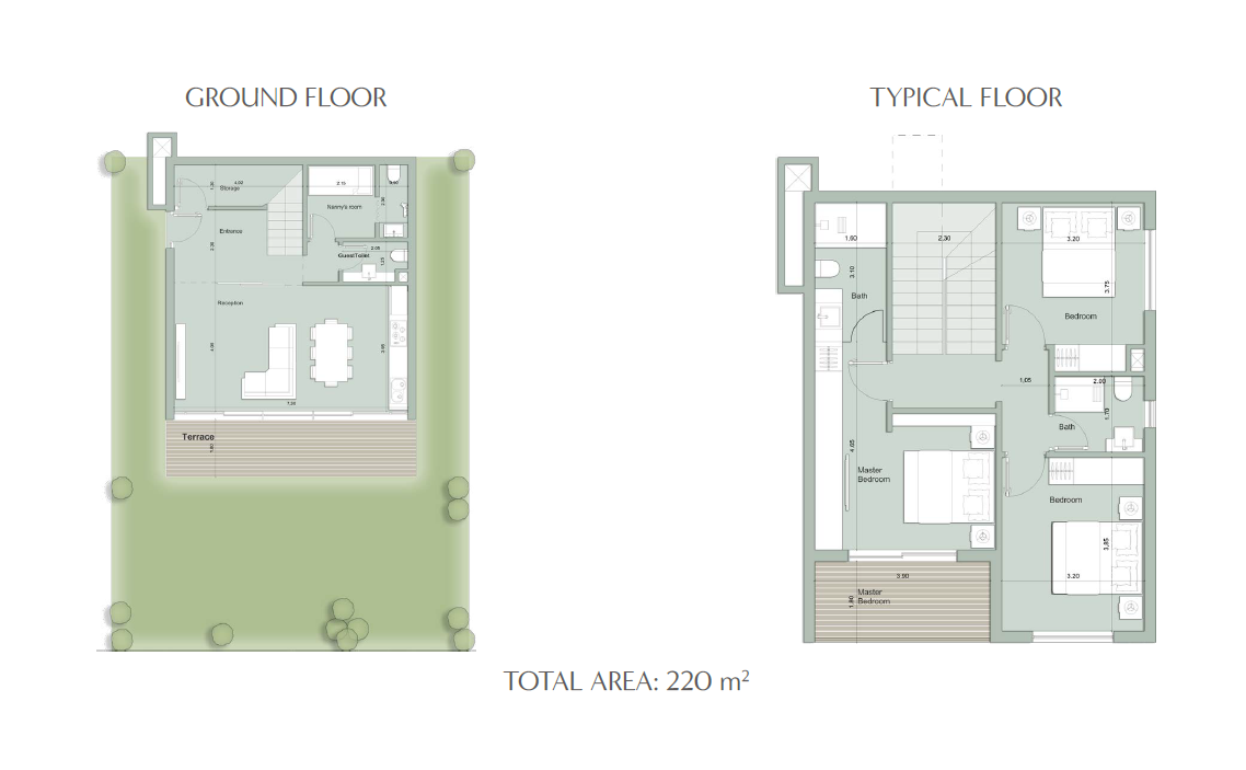 Floor plan for villa at Il Monte Galala