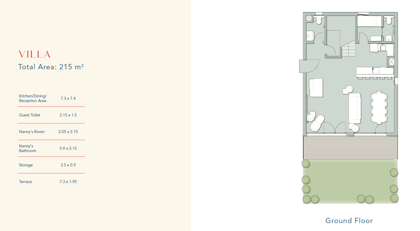 Floor plan for villa at Il Monte Galala