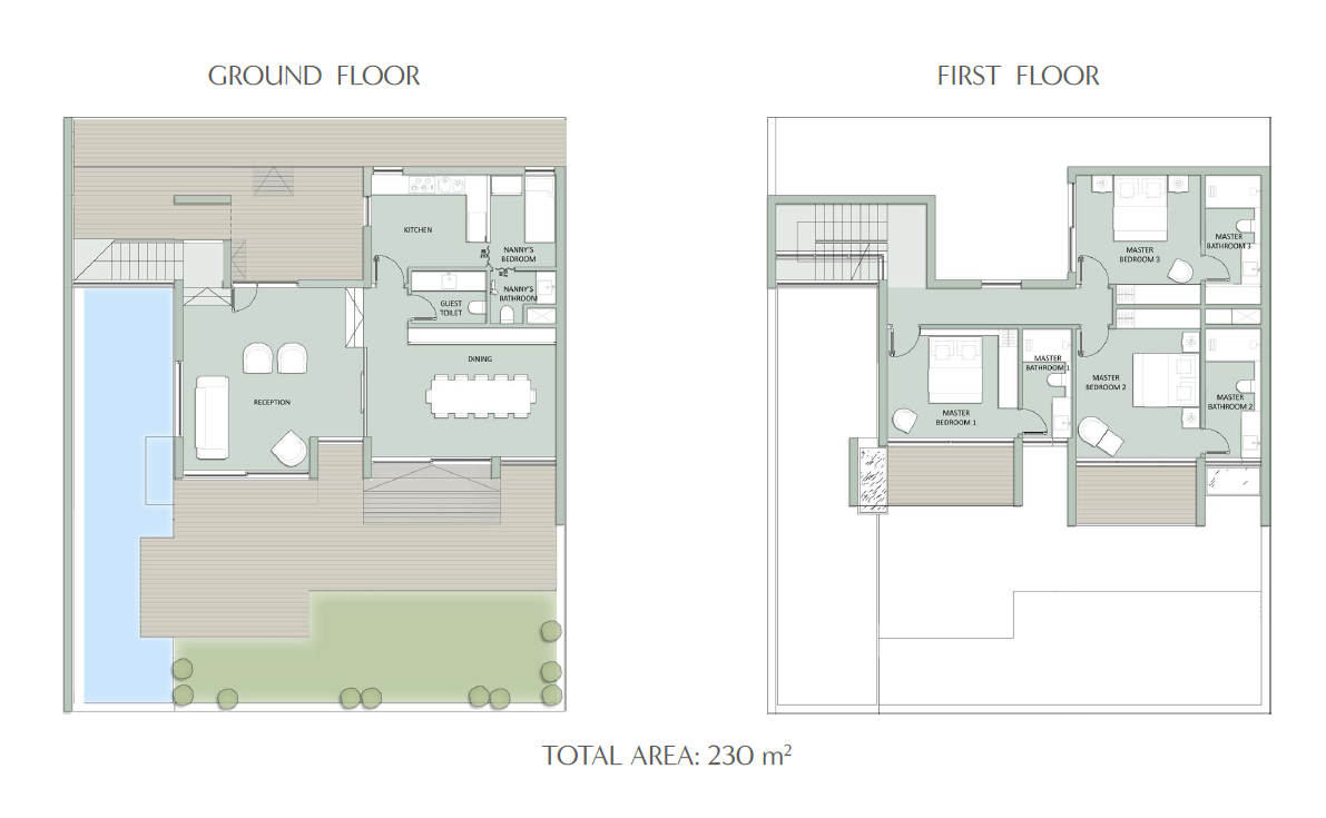 Floor plan for villa at Il Monte Galala