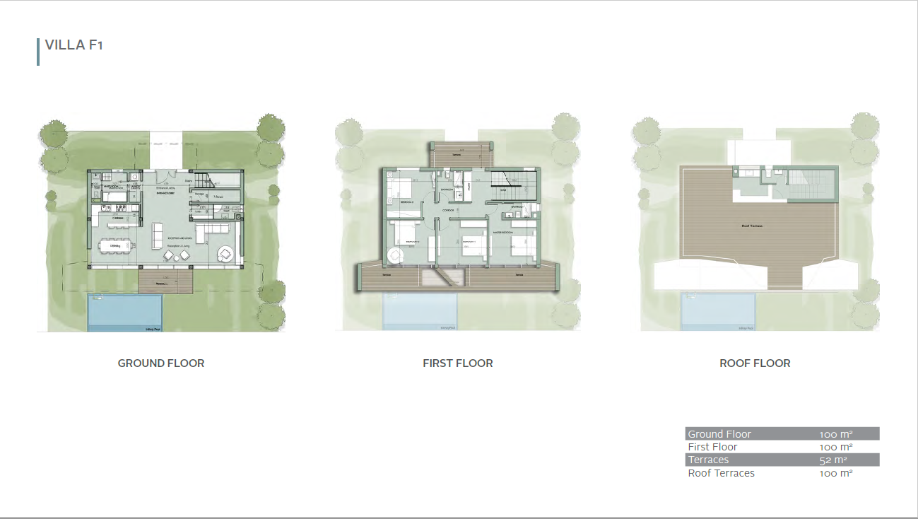 Floor plan for villa at Fouka Bay
