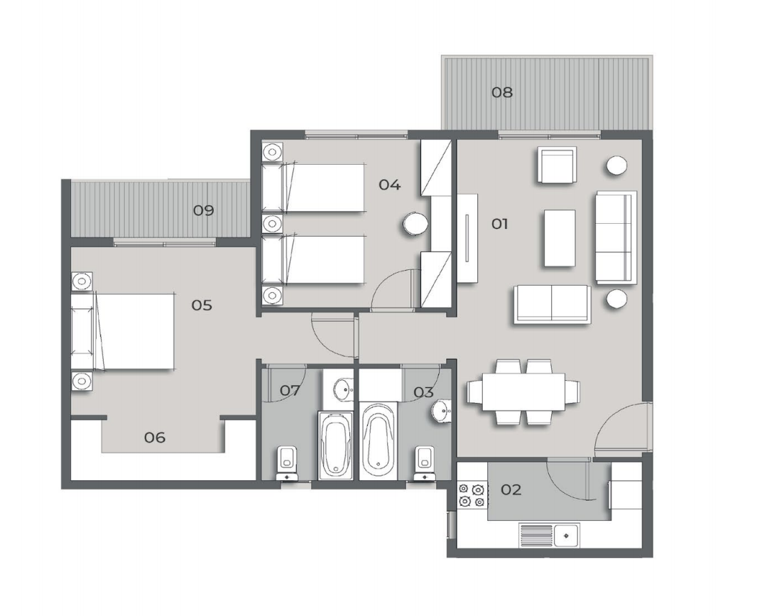 Floor plan for apartment at Il Bosco City