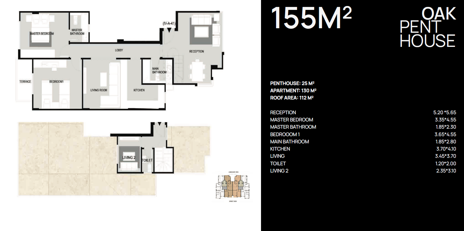 Floor plan for penthouse at Sun Capital