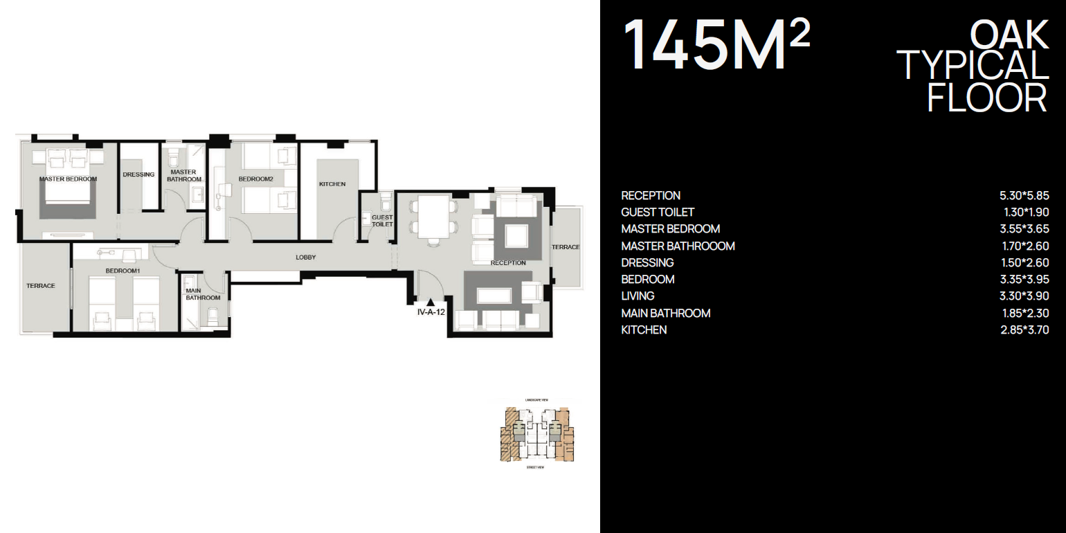Floor plan for apartment at Sun Capital