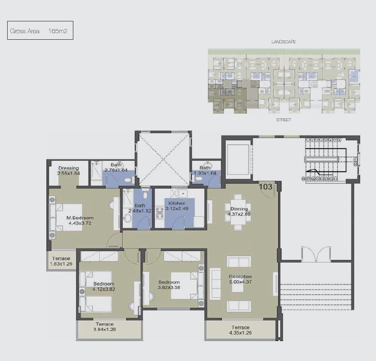 Floor plan for apartment at El Patio Casa