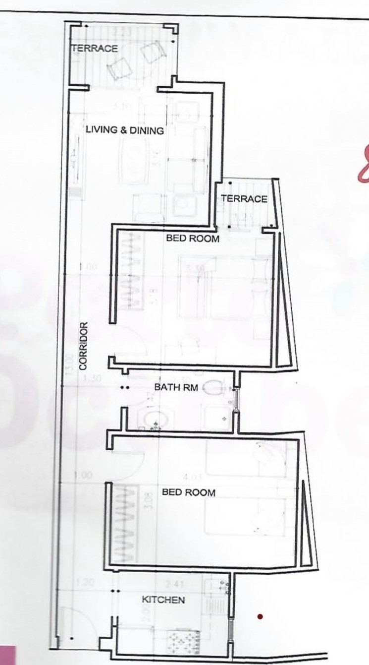Floor plan for apartment at Porto October
