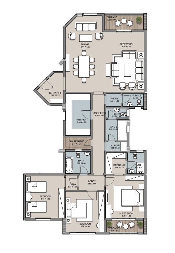 Floor plan for apartment at The Loft
