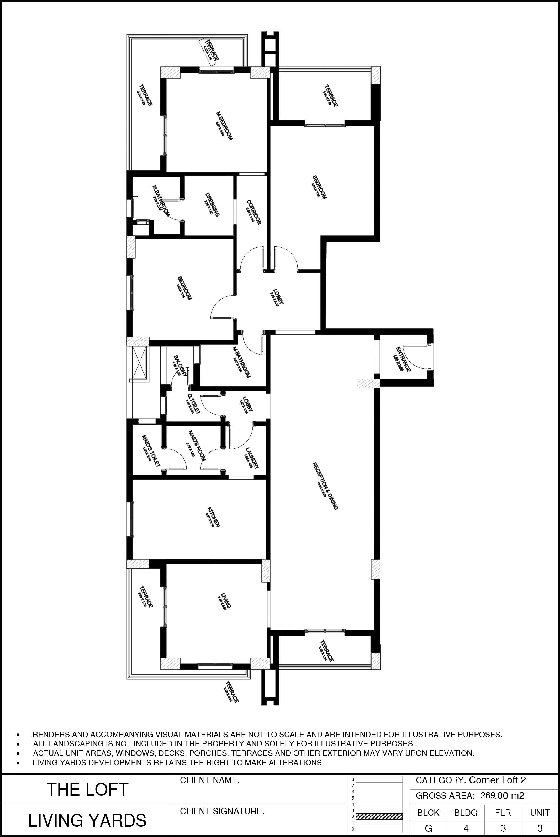 Floor plan for apartment at The Loft