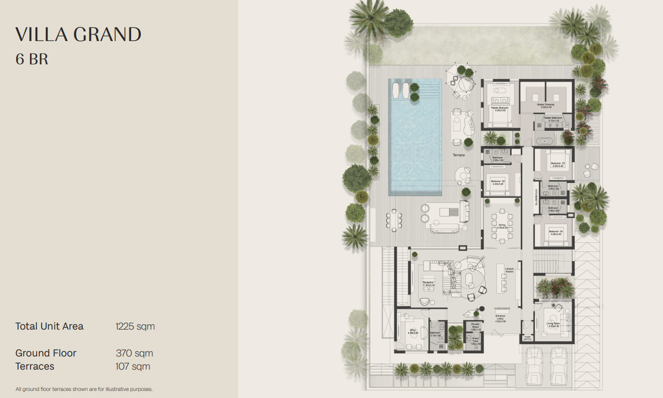 Floor plan for villa at Hills of One