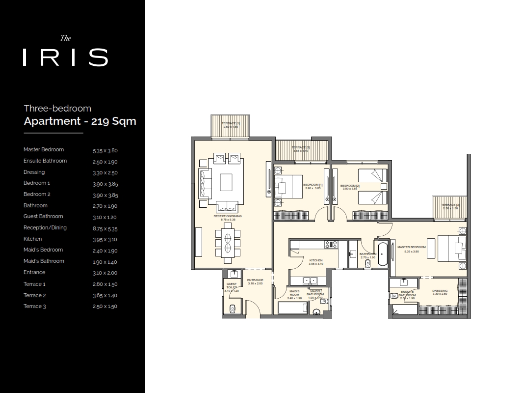 Floor plan for apartment at IRIS SwanLake Residences