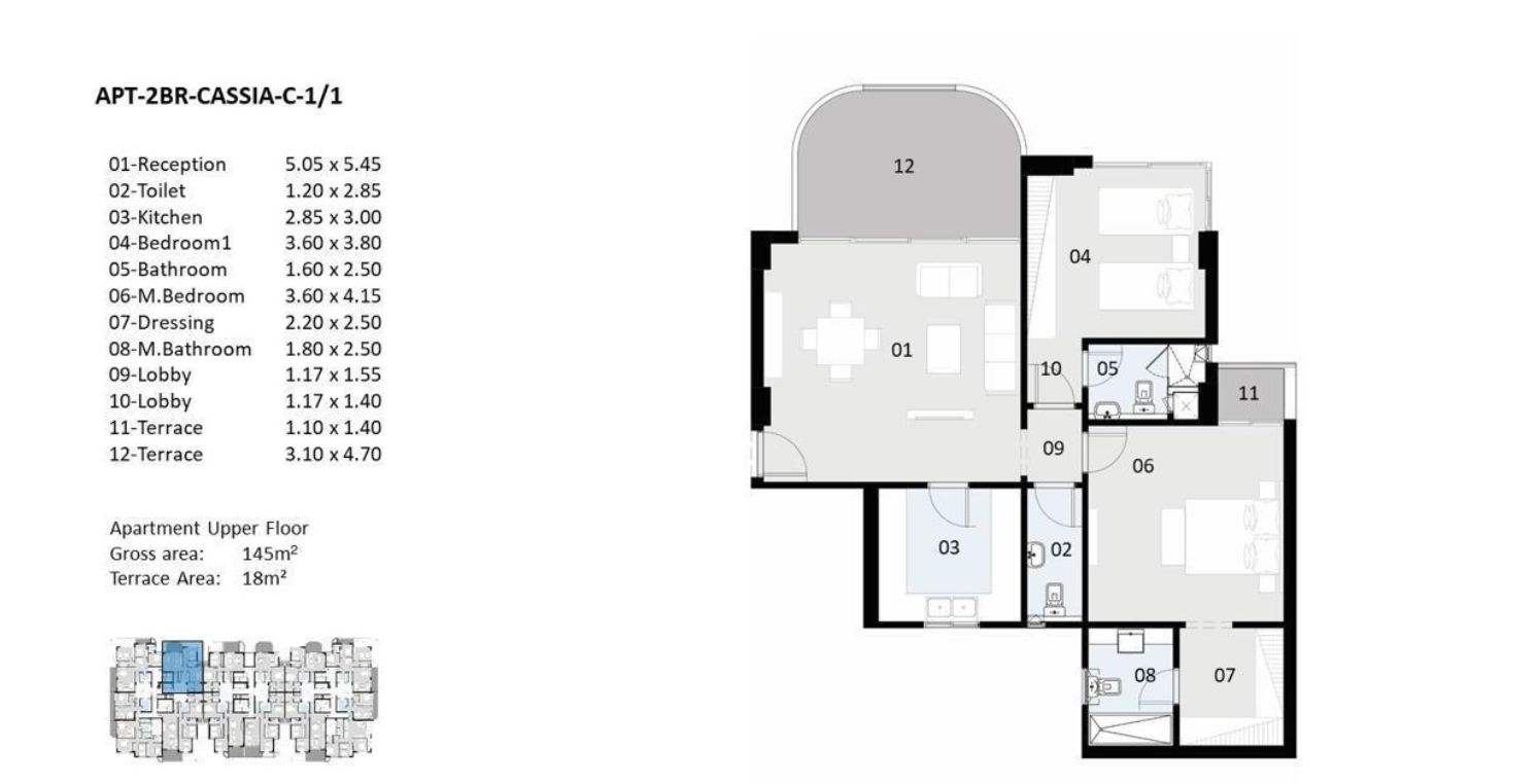 Floor plan for apartment at The Curve
