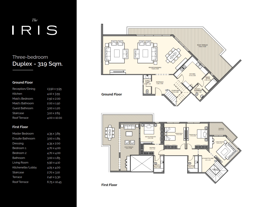 Floor plan for duplex at IRIS SwanLake Residences