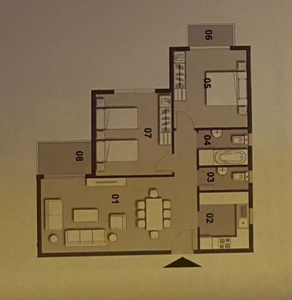 Floor plan for apartment at Il Bosco City