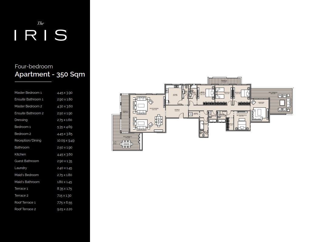 Floor plan for apartment at IRIS SwanLake Residences