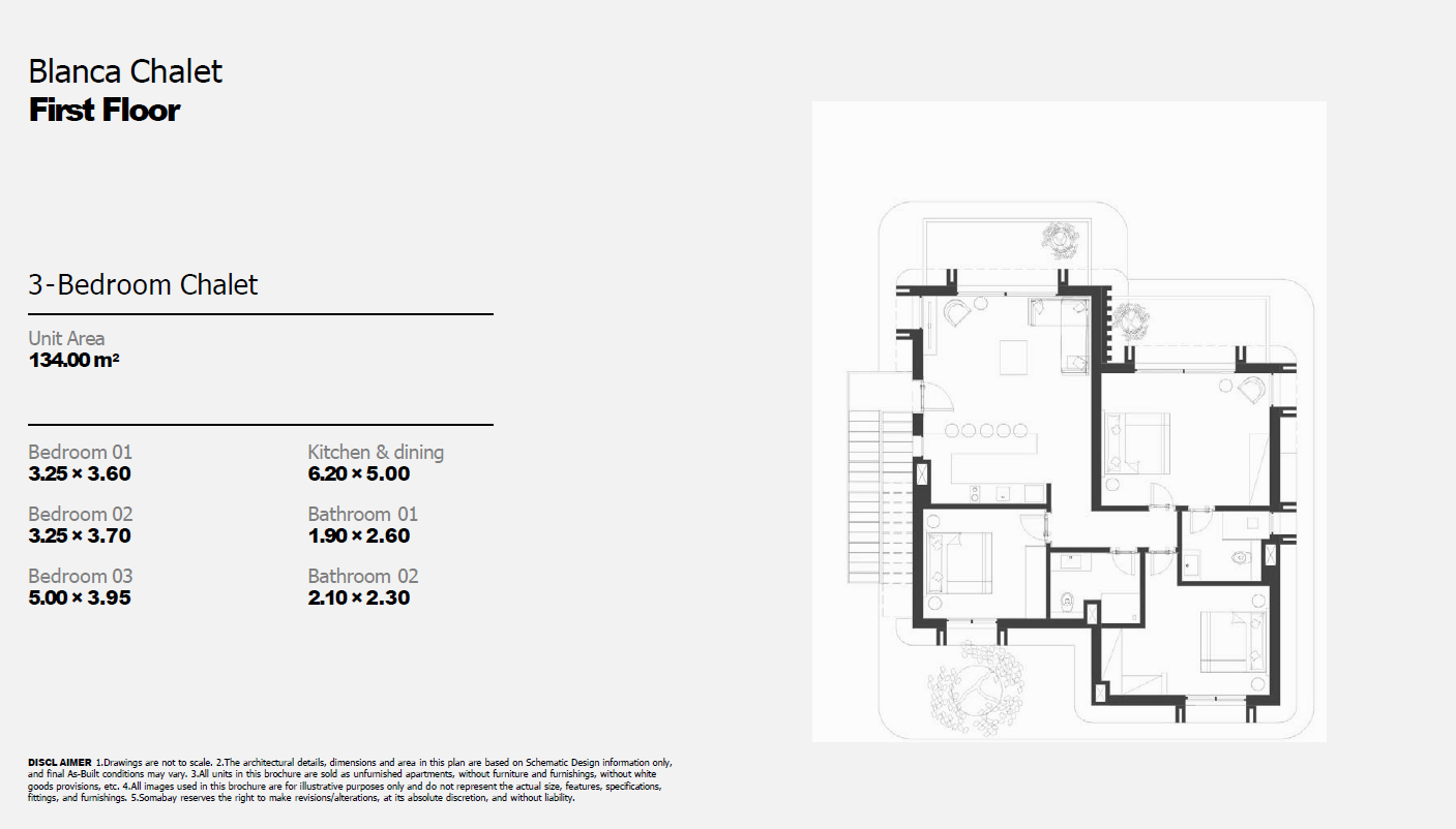 Floor plan for chalet at Blanca