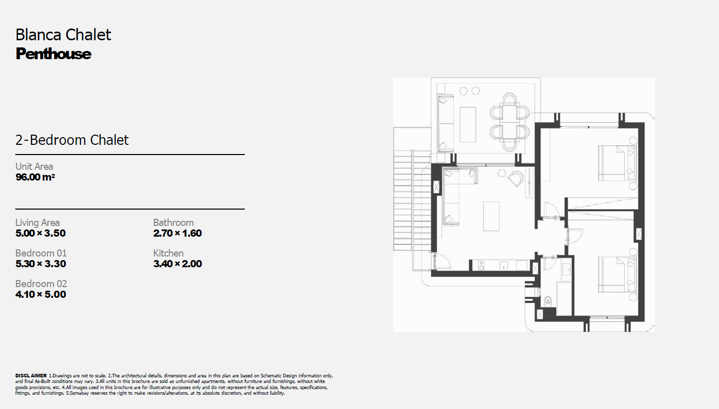 Floor plan for penthouse at Blanca