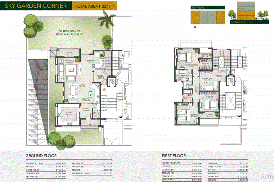 Floor plan for duplex at UpVille  Wady El Nile