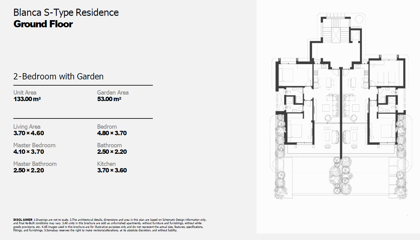 Floor plan for apartment at Blanca