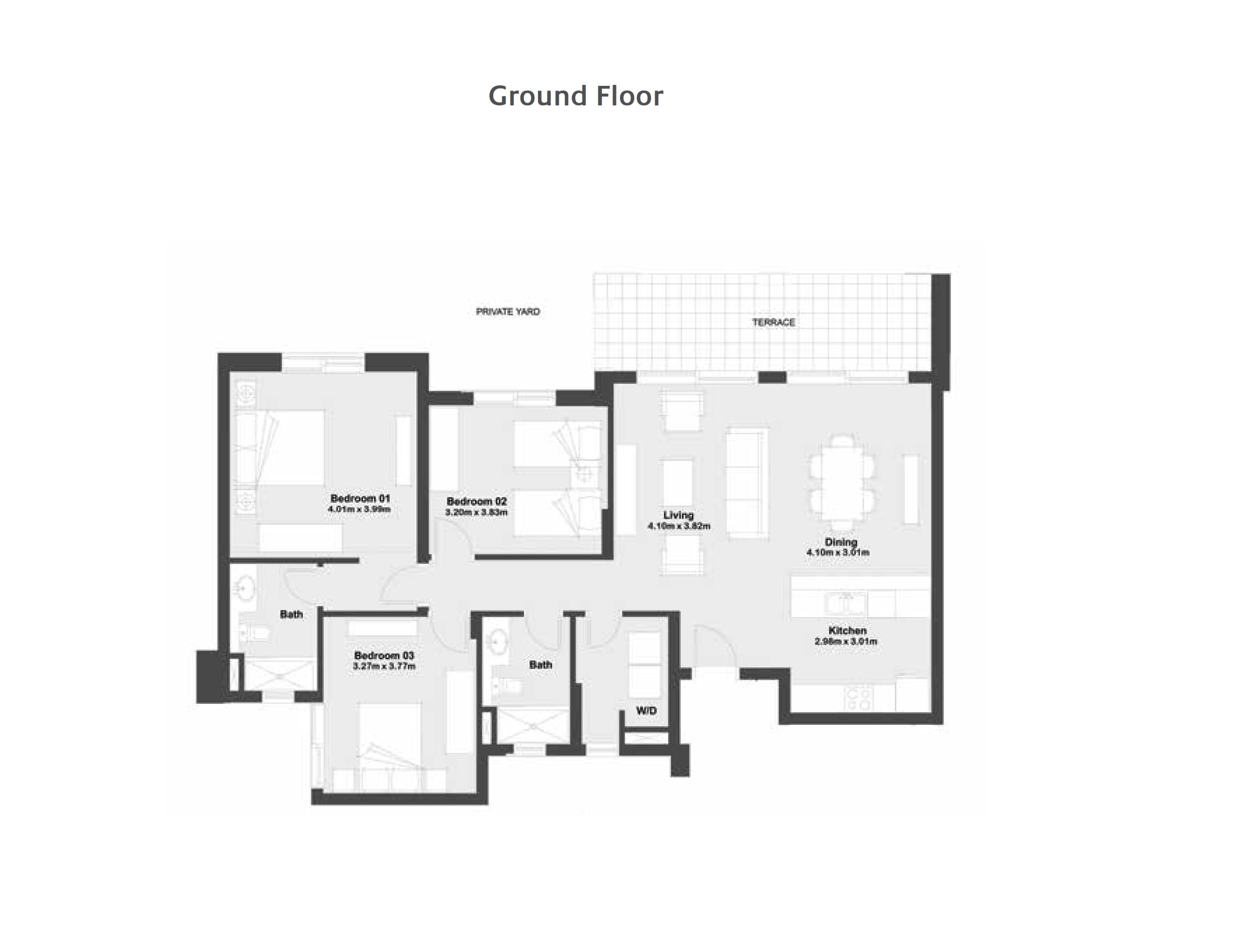 Floor plan for chalet at Marassi