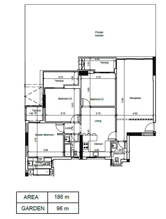 Floor plan for apartment at Scenario