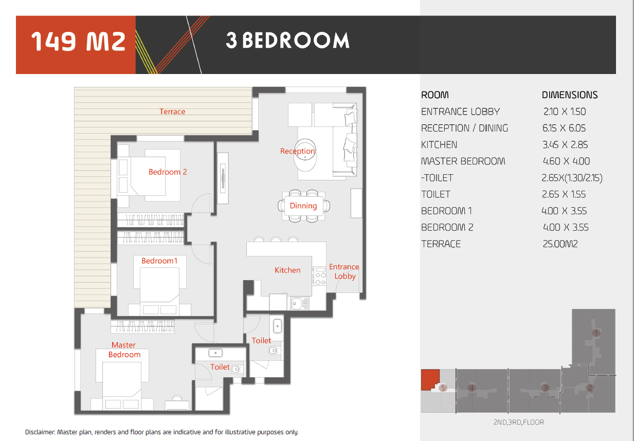 Floor plan for apartment at Al Karma Kay