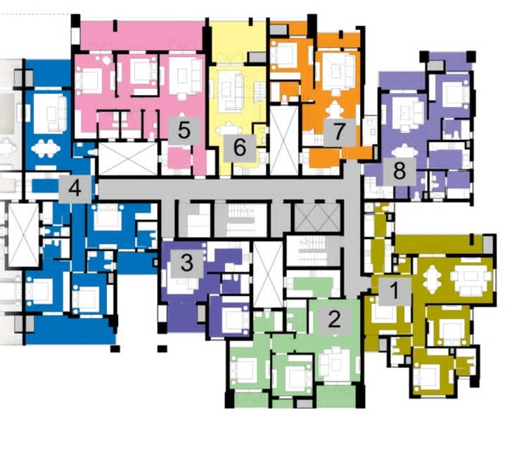 Floor plan for apartment at Zed Tower