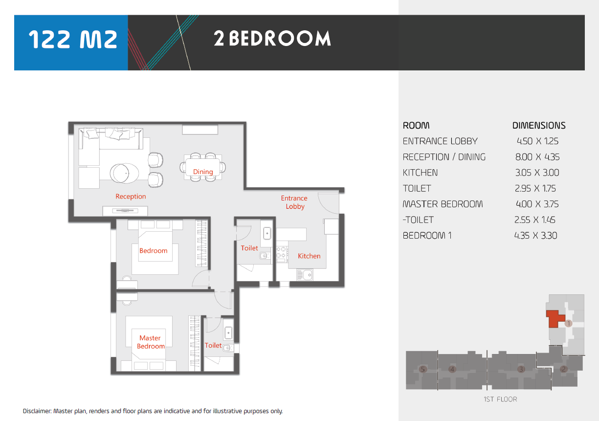 Floor plan for apartment at Al Karma Kay