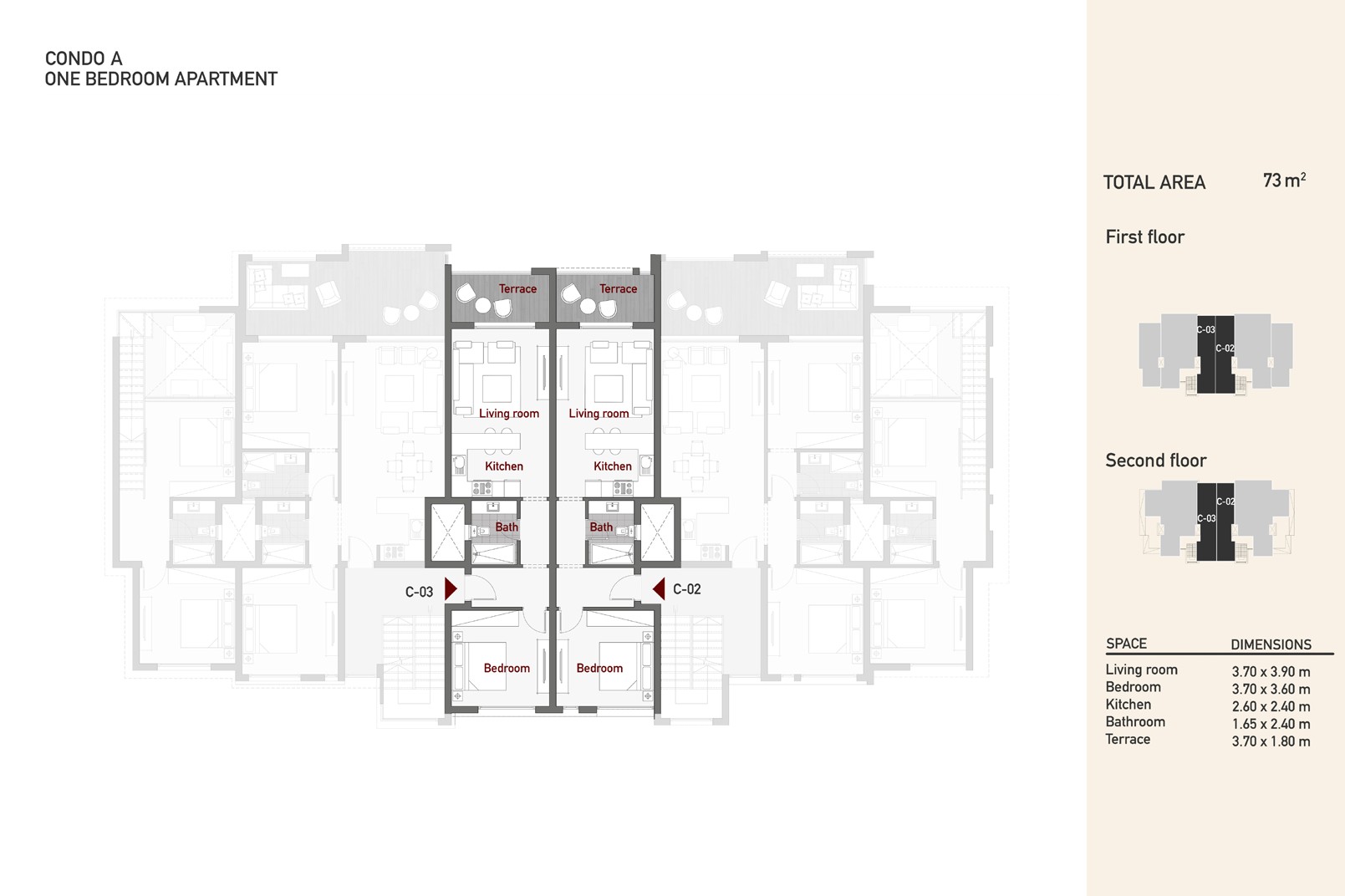 Floor plan for apartment at Azha